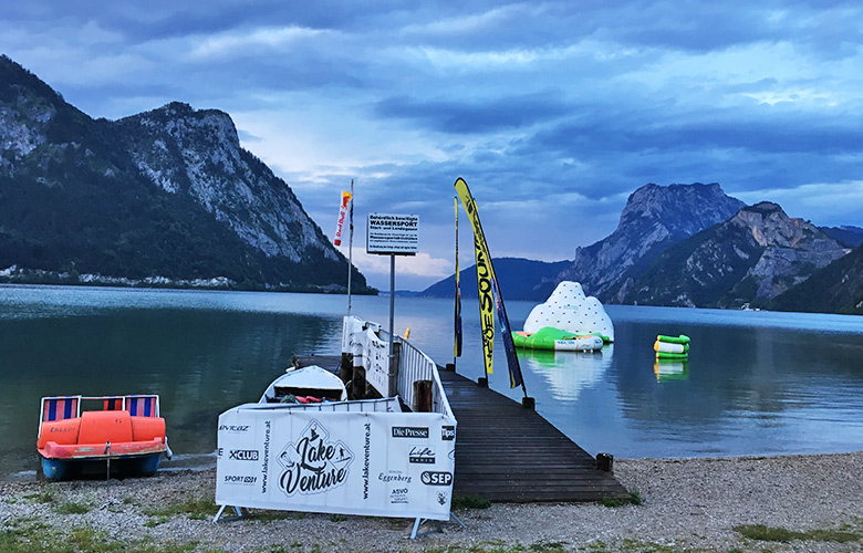 Ankunft beim Lakeventure 2017 am Traunsee in Oberösterreich