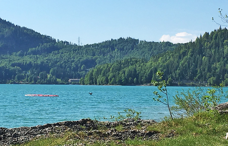 Einfach mal schwimmen mit dem Kite am Walchensee - Hydrofoil