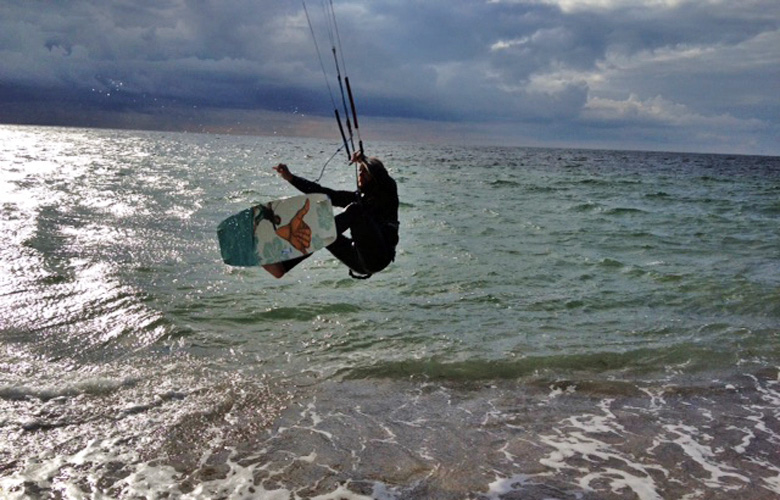 Einfach Kitesurfen am Pützsee Strand auf Fehmarn